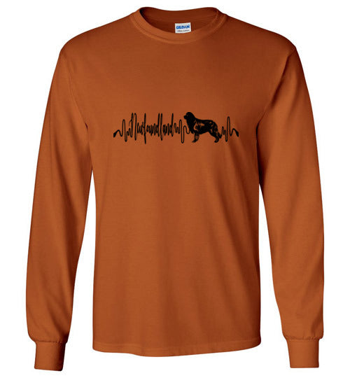Newfoundland Heartbeat Unisex Long Sleeve T-Shirt