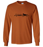Labrador Heartbeat Gildan Unisex Long Sleeve T-Shirt Black
