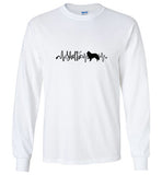 Sheltie Heartbeat Gildan Unisex Long Sleeve T-Shirt Black