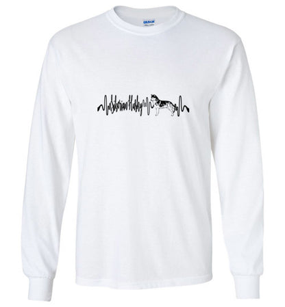 Siberian Husky Heartbeat Unisex Long Sleeve T-Shirt