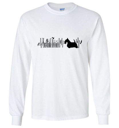 Scottish Terrier Heartbeat Unisex LongSleeve Shirt