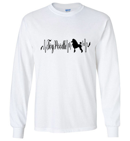 Toy Poodle Heartbeat Unisex Long Sleeve T-Shirt