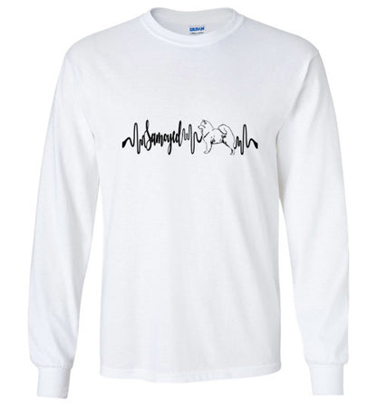 Samoyed Heartbeat Unisex Long Sleeve T-Shirt