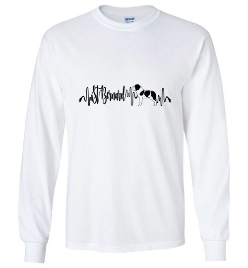 St. Bernard Heartbeat Unisex Long Sleeve T-Shirt