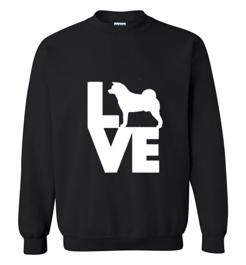 Gildan Crewneck Sweatshirt Love Akita - WagALotBowWow