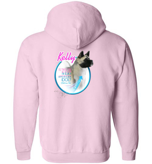 Kelly Front/Back Gildan Zip Hoodie