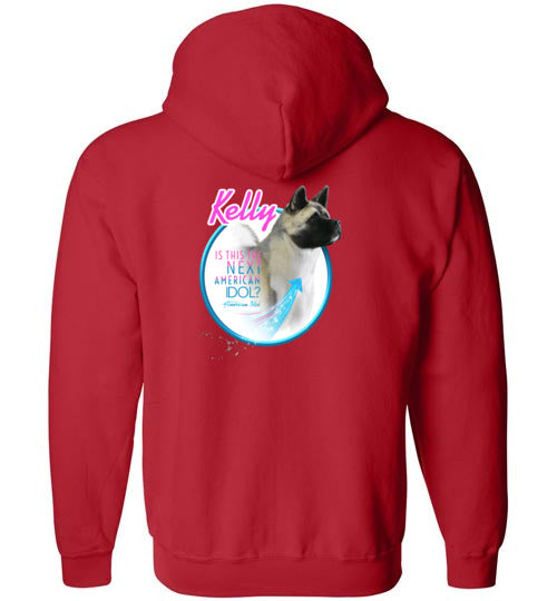 Kelly Front/Back Gildan Zip Hoodie