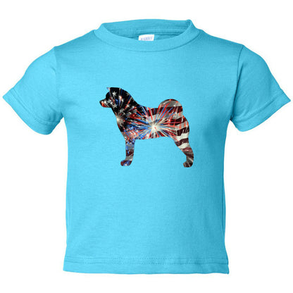 Patriotic Akita Rabbit Skins Unisex Toddler Cotton Jersey Tee