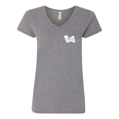 Havanese Scent F/B Women's V-Neck T-Shirt