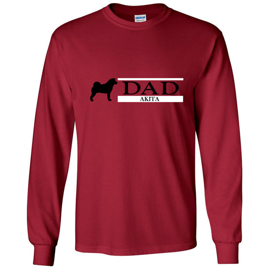 Akita Dad Black Ultra Cotton Long Sleeve T-Shirt