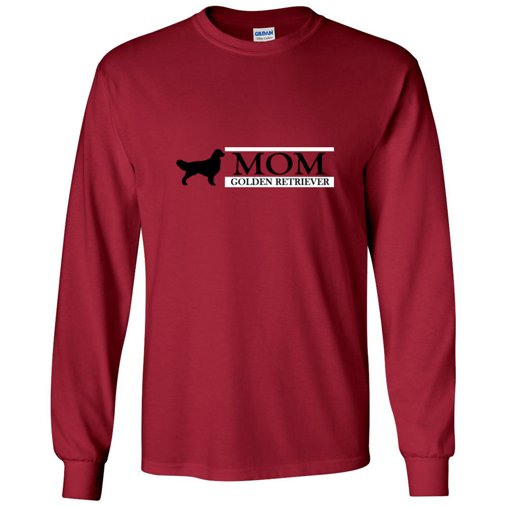 Golden Retriever Mom Black Unisex Ultra Cotton Long Sleeve T-Shirt