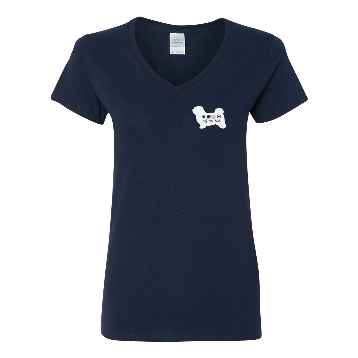 Havanese Scent F/B Women's V-Neck T-Shirt