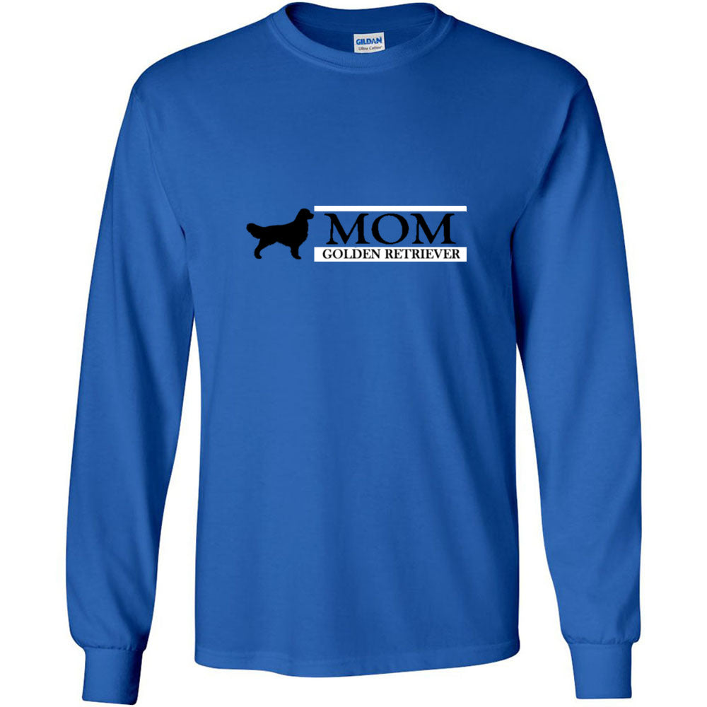 Golden Retriever Mom Black Unisex Ultra Cotton Long Sleeve T-Shirt