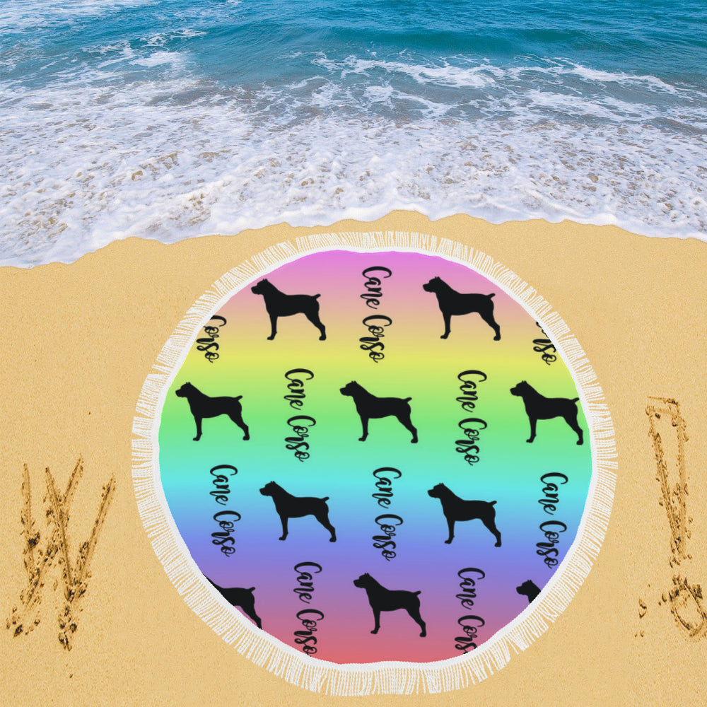 Cane Corso Circular Beach Shawl 59"x 59"