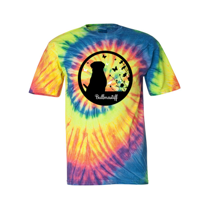 Bullmastiff Flowers Spiral Tie-Dyed T-Shirt