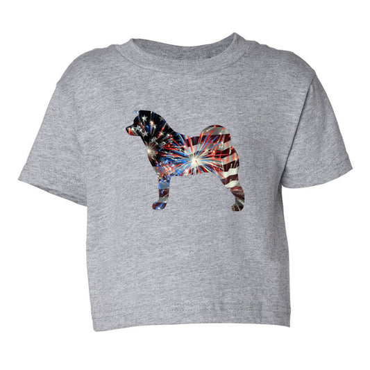 Patriotic Akita Rabbit Skins Unisex Toddler Cotton Jersey Tee