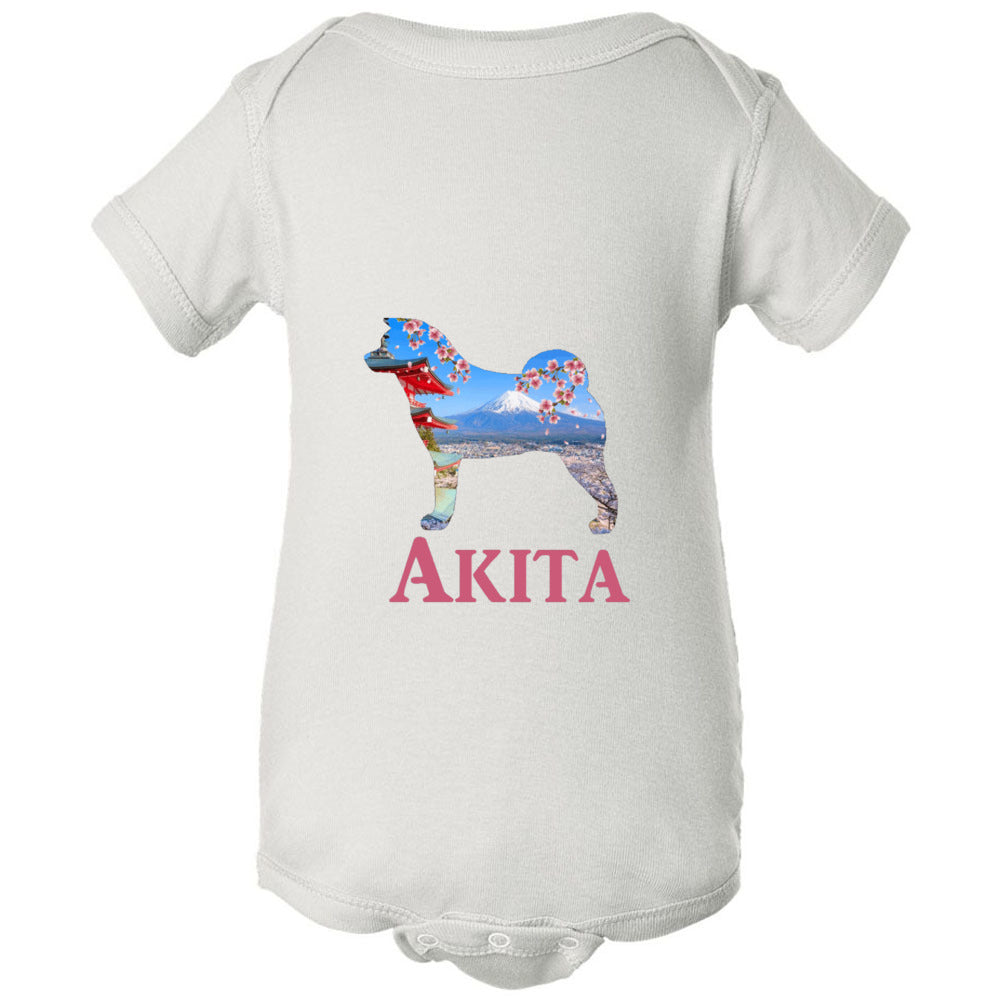 Akita Scene Rabbit Skins Infant Fine Jersey Bodysuit