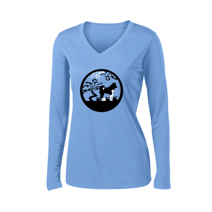 Akita Tree Womens V-Neck LS