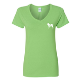 Akita Scent F/B Women's V-Neck T-Shirt