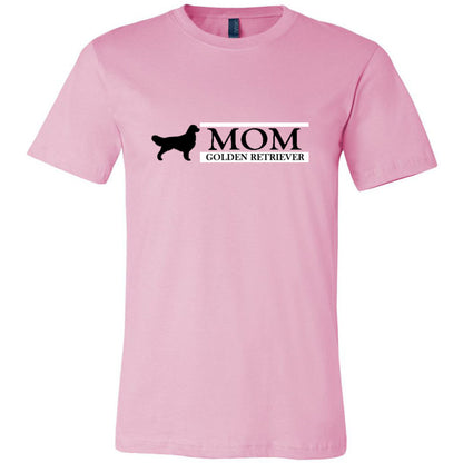 Golden Retriever Mom Black Unisex Short Sleeve Jersey Tee