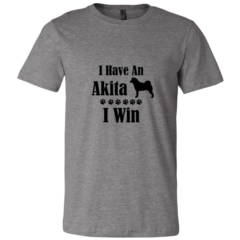 Have Akita I Win Unisex Short Sleeve Jersey Tee