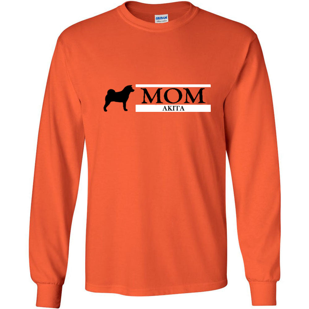 Akita Mom Black Ultra Cotton Long Sleeve T-Shirt