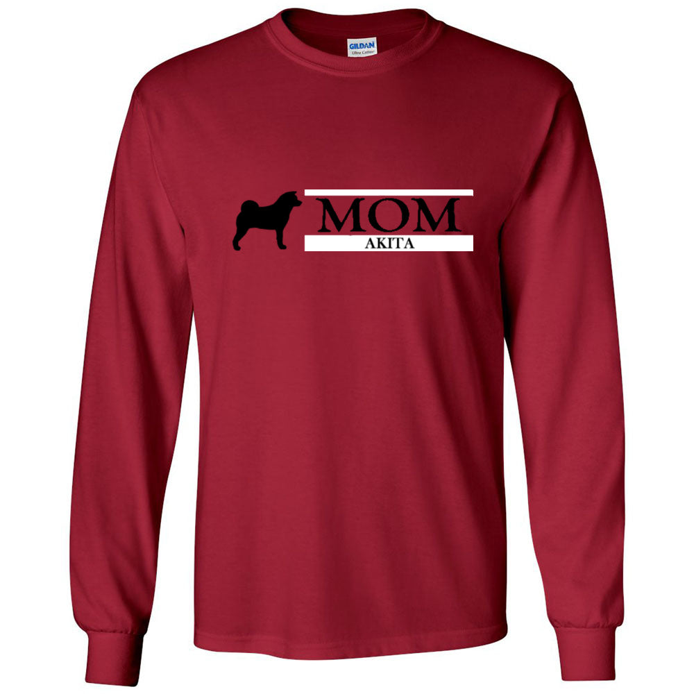 Akita Mom Black Ultra Cotton Long Sleeve T-Shirt