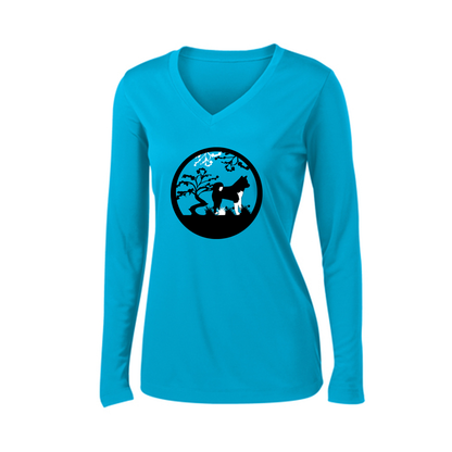 Akita Tree Womens V-Neck LS