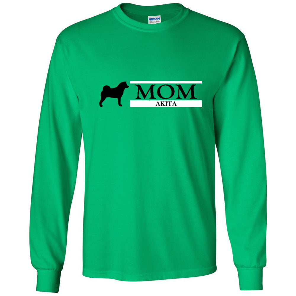 Akita Mom Black Ultra Cotton Long Sleeve T-Shirt