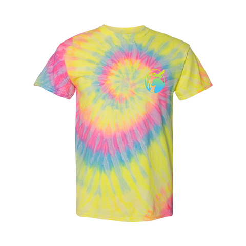 Flatty Life Front/Bac Spiral Tie-Dyed T-Shirt