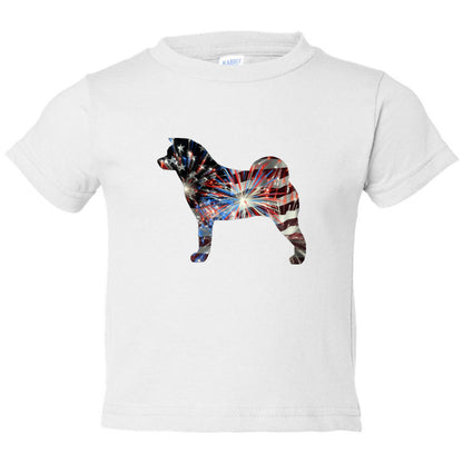 Patriotic Akita Rabbit Skins Unisex Toddler Cotton Jersey Tee