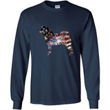 Patriotic Akita Gildan Unisex Ultra Cotton Long Sleeve T-Shirt