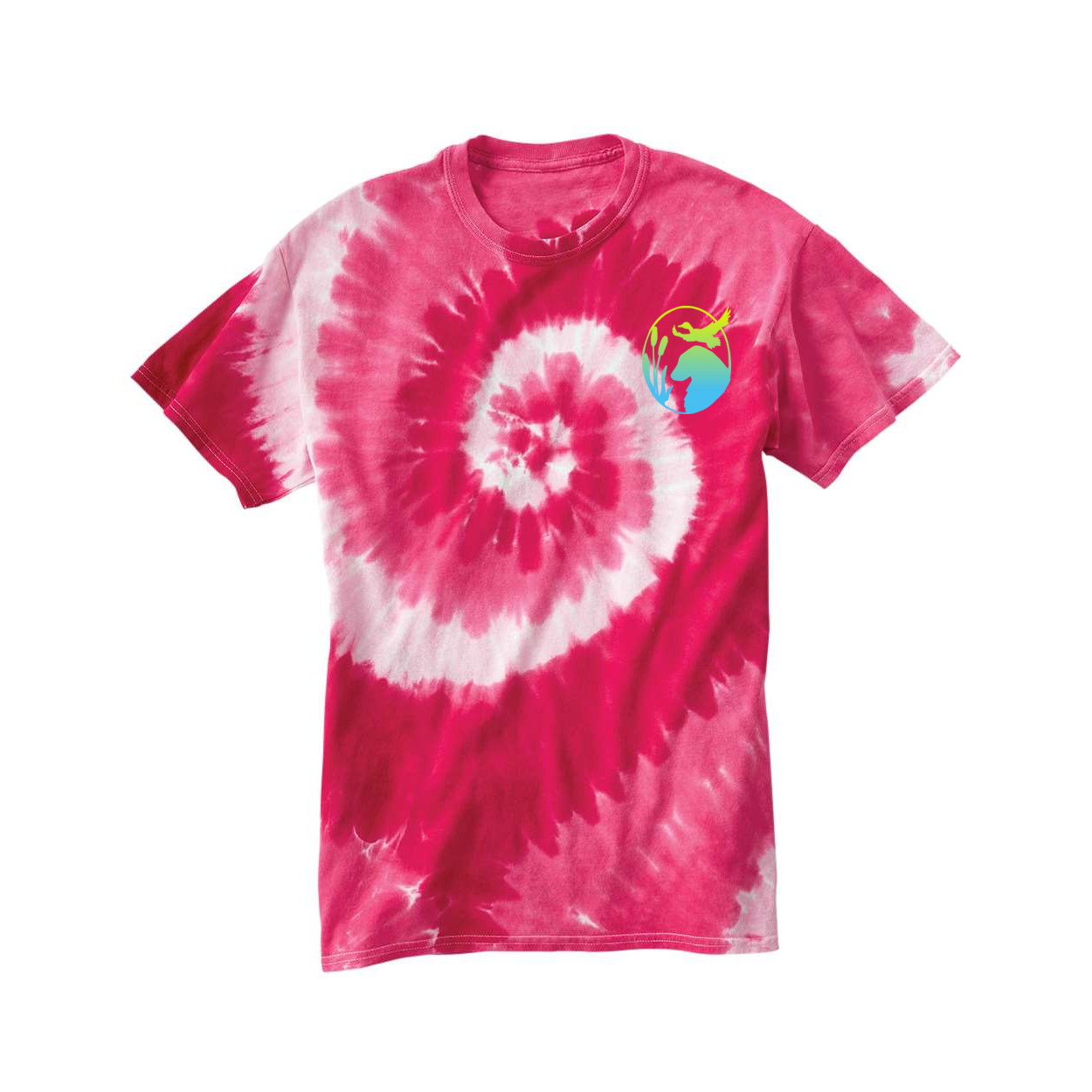 Flatty Life Front/Bac Spiral Tie-Dyed T-Shirt