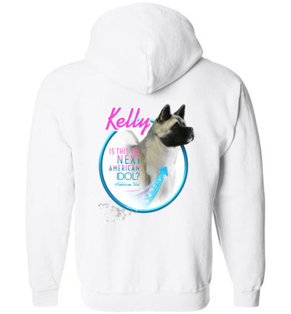 Kelly Back Only Gildan Zip Hoodie