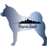 VA Beach Akita Bubble-free stickers