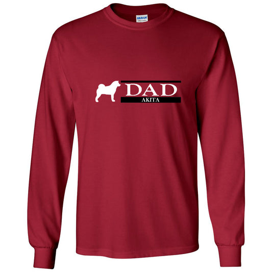 Akita Dad White Ultra Cotton Long Sleeve T-Shirt