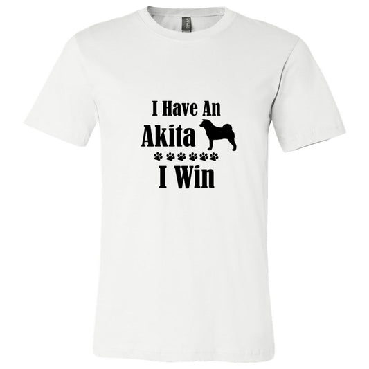 Have Akita I Win Unisex Short Sleeve Jersey Tee - WagALotBowWow