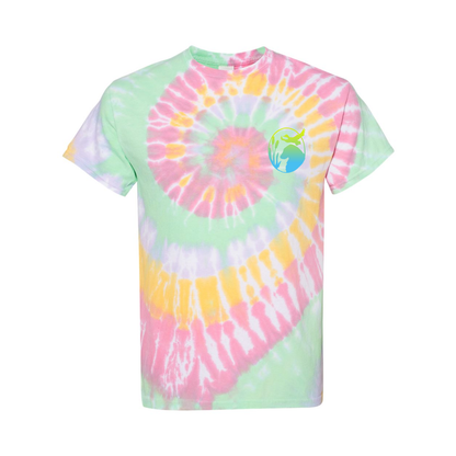 Flatty Life Front/Bac Spiral Tie-Dyed T-Shirt