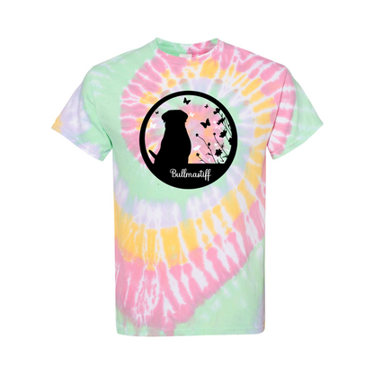 Bullmastiff Flowers Spiral Tie-Dyed T-Shirt