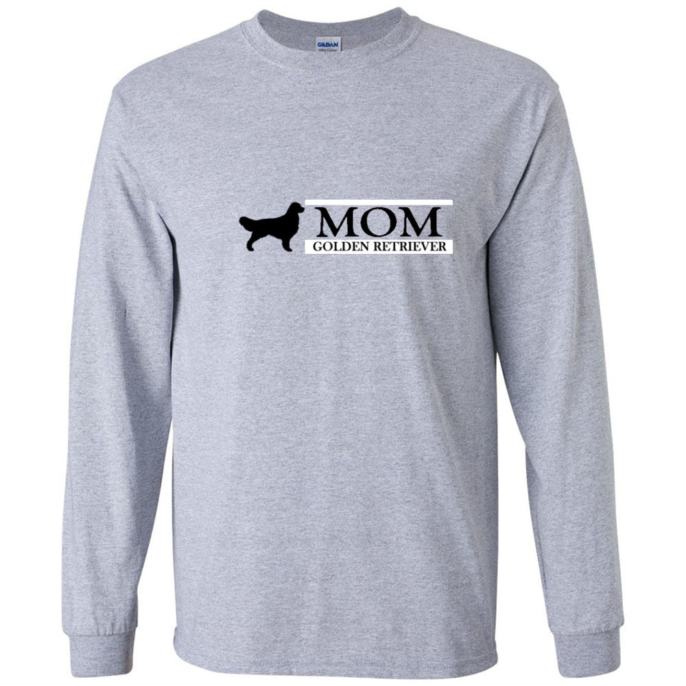 Golden Retriever Mom Black Unisex Ultra Cotton Long Sleeve T-Shirt