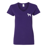 Akita Scent F/B Women's V-Neck T-Shirt