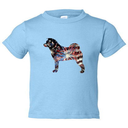 Patriotic Akita Rabbit Skins Unisex Toddler Cotton Jersey Tee