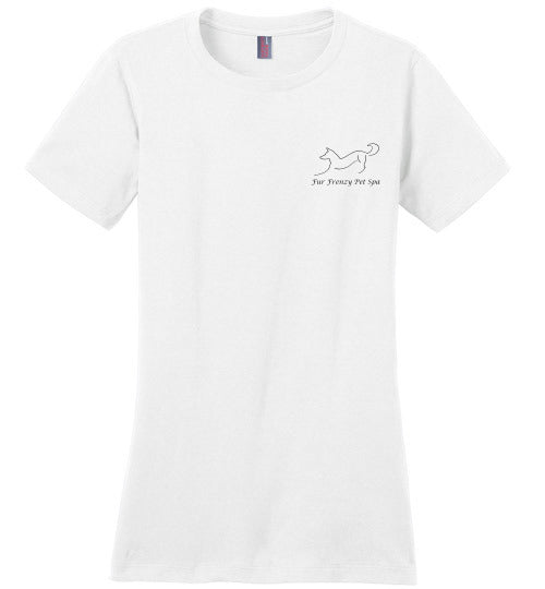 Fur Frenzy Pet Spa District Made Ladies Perfect Weight Tee