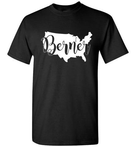 USA Berner Unisex Adult & Youth Gildan Short Sleeve T-Shirt White Print