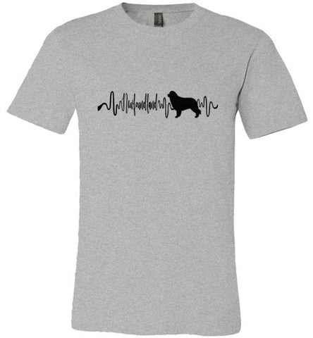 Newfoundland Heartbeat Unisex Short Sleeve Shirt Black