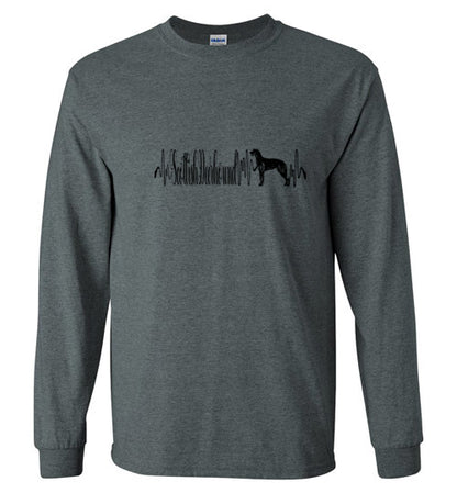 Scottish Deerhound Heartbeat Unisex Long Sleeve T-Shirt