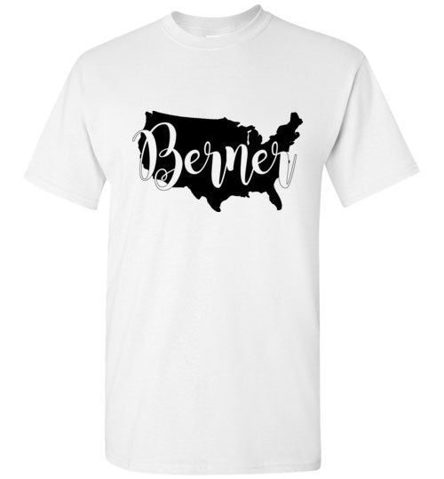 USA Berner Unisex Adult & Youth Gildan Short Sleeve T-Shirt Black Print