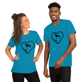 Cirneco dell' Etna Heart Short-Sleeve Unisex T-Shirt