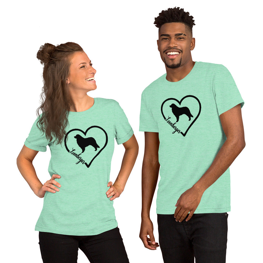 Leonberger Heart Bella + Canvas 3001 Short-Sleeve Unisex T-Shirt