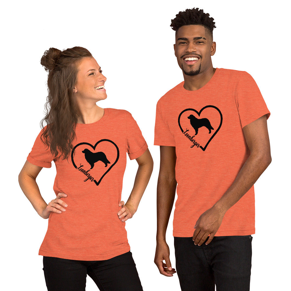 Leonberger Heart Bella + Canvas 3001 Short-Sleeve Unisex T-Shirt